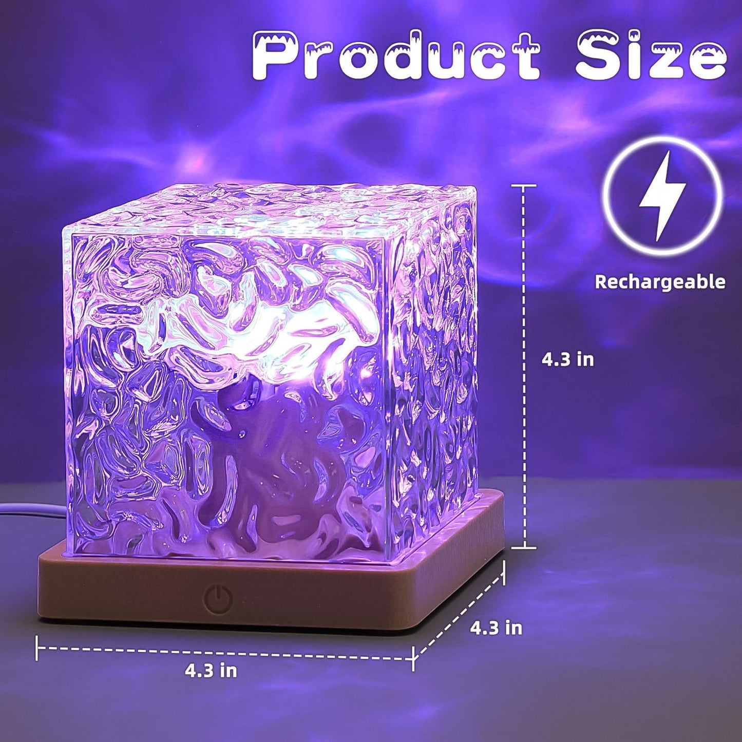 Ocean Wave Projector Lamp – 3D Water Wave LED Night Light with Remote